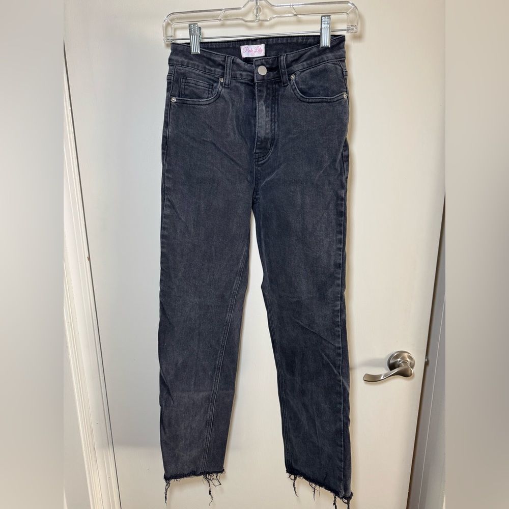 Pink Lily Black Straight Leg Jeans